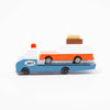 Jane's wooden Tow Truck with Candycar wagon on flatbed | © Conscious Craft 